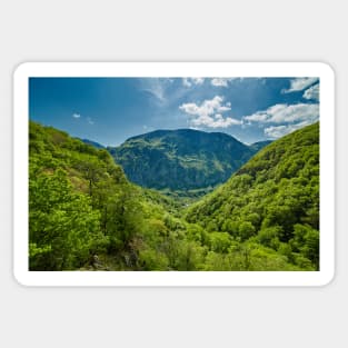 Mountain landscape on springtime Sticker